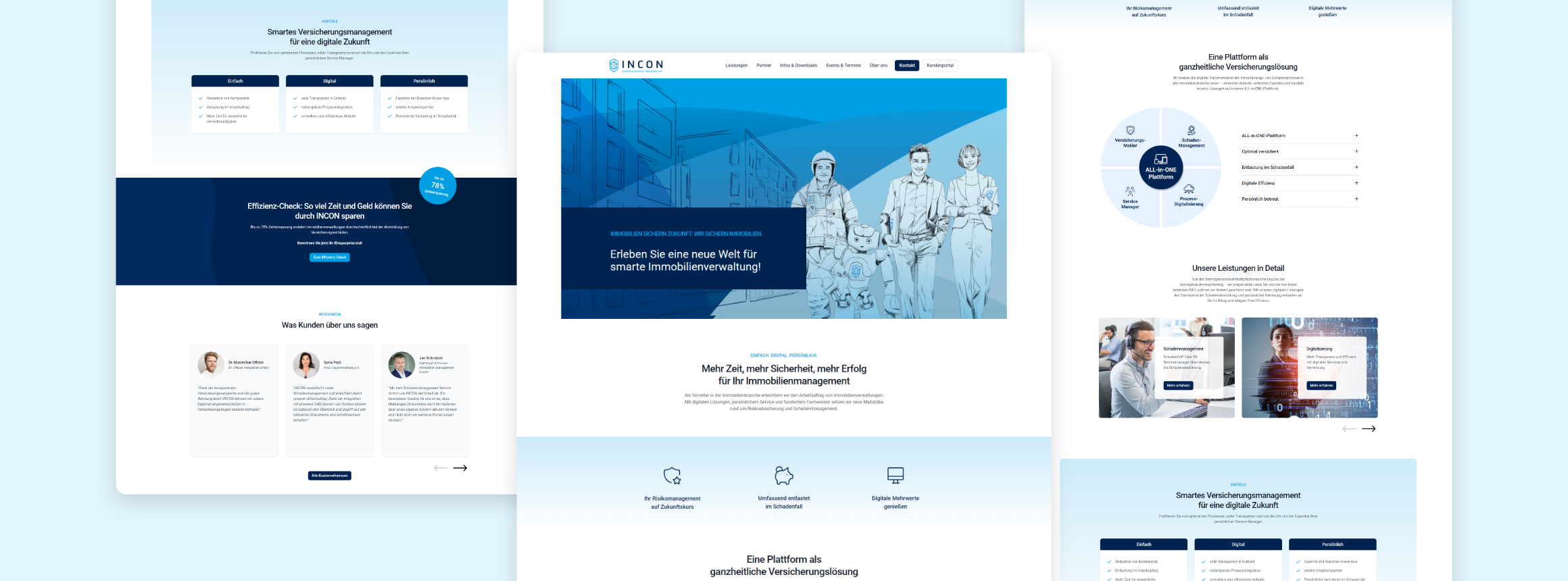 Screendesign Zusammenstellung Business