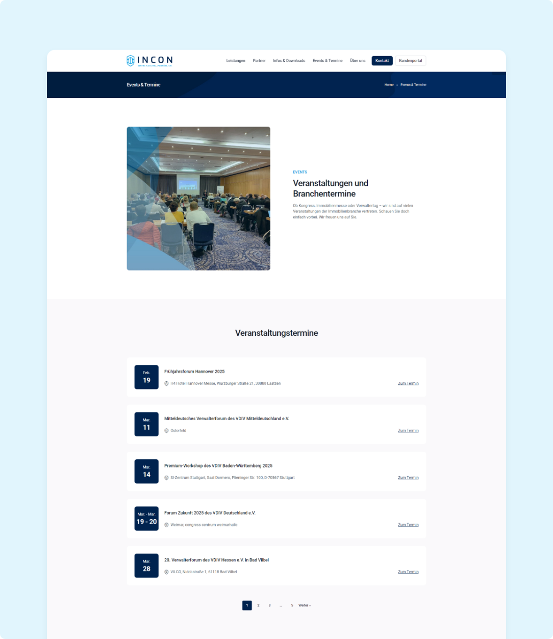 Modernes Website Screendesign